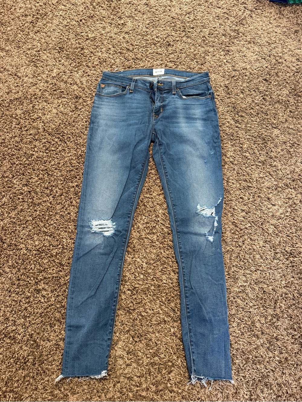 Hudson Jeans Blue Ripped Skinny Jeans